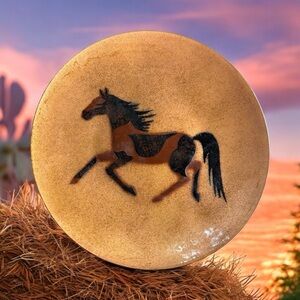 Elegant Horse Art Plate